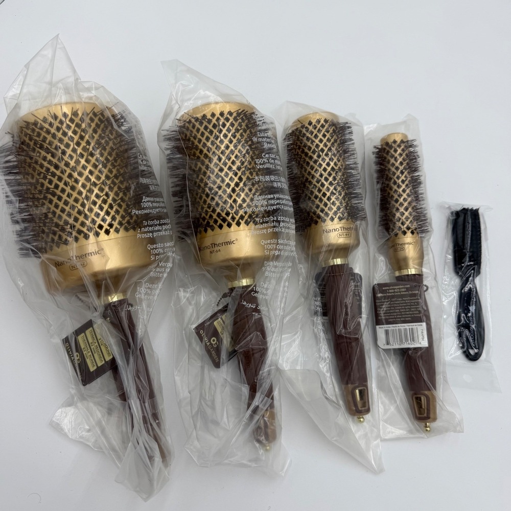 Olivia Garden NanoThermic Ceramic Ion Thermal Round Brush 4pc Set NT-82 64 44 24